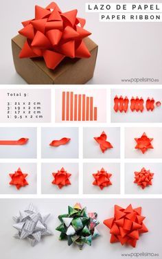 How To Make Your Own Christmas Bows Paper Bows Diy, Diy Gift Bow, Wrapping Paper Bows, Paper Bows, Box Decoration, Gift Wrapping Inspiration, Paper Bow, Creative Gift Wrapping, Cadeau Diy