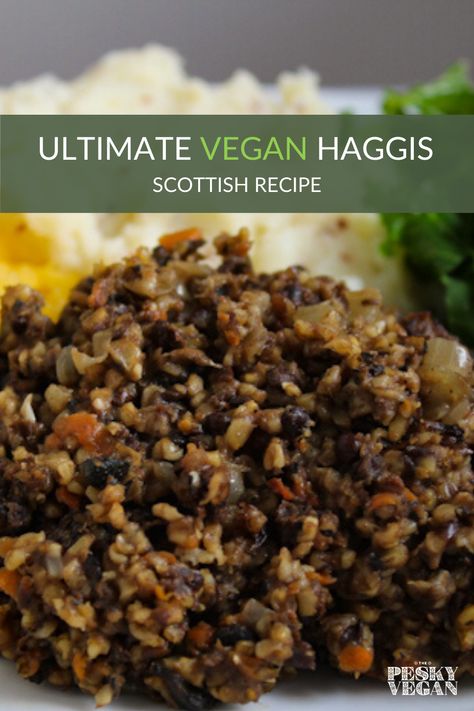 Haggis Recipe, Vegetarian Haggis, Black Lentils, Scottish Recipes, Burns Night, Easy Cooking Recipes, Vegan Dinner Recipes, Vegan Breakfast Recipes, Meat Free