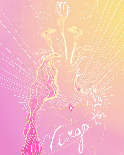 Virgo Sketch Art, Virgo Art Illustration, Virgo Artwork, Virgo Energy, Virgo Queen, Celestial Energy, Virgo Goddess, Libra Art, Virgo Art