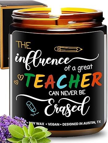 Teacher Appreciation Gift Teacher Gifts From Student Teacher, Gifts From Student Teacher, Back To School Teacher Gifts, Daycare Provider Gifts, Teacher Candle, Specialty Candles, Teacher Valentine Gifts, Vegan Design, New Teacher Gifts