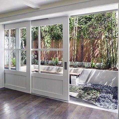 25 Gorgeous Garage Doors | COCOCOZY French Doors Bedroom, Sliding Doors Exterior, Sliding French Doors, Sliding Screen Doors, French Doors Exterior, Enclosed Patio, French Doors Patio, Door Inspiration, Apartment Patio