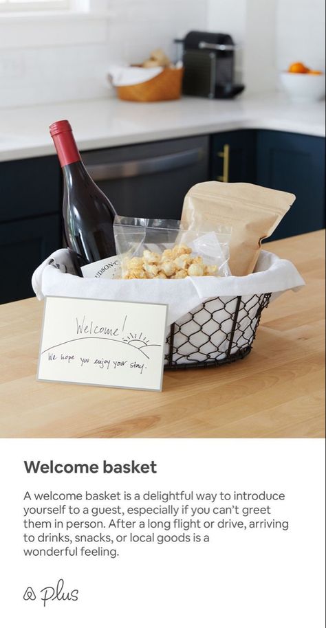 Welcome Basket For Guests, Guest Room Baskets, Guest Welcome Baskets, Guest Basket, Airbnb Checklist, Vacation Rental Host, Guest Room Essentials, Welcome Basket, Welcome Baskets