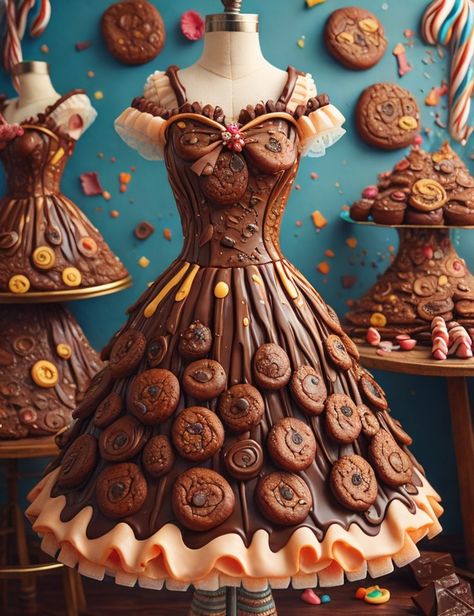 Food Fancy Dress, Chocolate Costume, Cake Costume, Carnaval Costume, Candy Costumes, Theme Dress, Christmas Parade, Dress Cake, Hair Shows