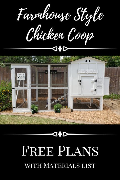 Six Chicken Coop, Chicken Coop For Two Chickens, Chicken Coop Designs With Garden, Easy Cute Chicken Coop, Chicken Coop Plans With Material List, Tall Chicken Coop Diy, Diy Chicken Coop For 10 Chickens, Chicken Coop Near Garden, Chicken Coop Plans For 40 Chickens