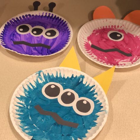 Monster Art Projects For Preschool, Glad Monster Craft, Monster Art For Preschool, Make A Monster Craft Free Printable, The Very Hungry Worry Monsters Activities, Monster Art Activities For Preschool, Monster Faces Craft, Inside Out Crafts For Toddlers, Monster Masks For Kids