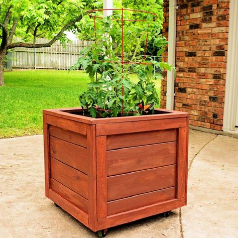 30 Free DIY Planter Box Plans: Build Your Planter Boxes Planter Boxes Diy How To Build, Wooden Planter Boxes Diy, Building Planter Boxes, Tall Planter Boxes, Diy Wooden Planters, Diy Wood Planters, Pallet Planter Box, Mopping The Floor, Planter Box With Trellis