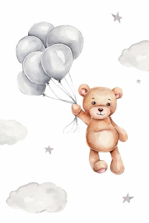 Baby Posters Newborn, Teddy Wallpaper, Newborn Room, Boys Posters, Baby Posters, Diy Crafts For Gifts, Scrapbook Ideas, Teddy Bear