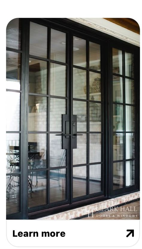 Full View Glass Exterior Door, Balcony Window Ideas French Doors, Window With Door Design, Metal French Doors Exterior, Hall Windows Ideas, Balcony Door Design Modern, Balcony Glass Door Design, Glass Door Design Interiors, Glass Doors Interior Modern