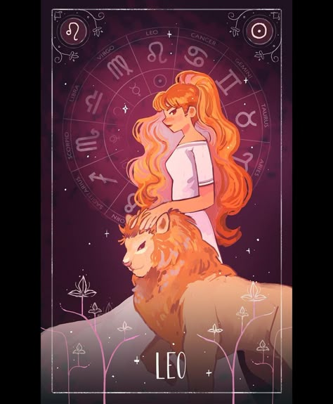 Zodiac Leo Art, Zodiac Sign Leo, Planet Drawing, Zodiac Characters, Zodiac Cards, Zodiac Signs Chart, Disney Princess Fan Art, Zodiac Signs Leo, Creative Drawing Prompts