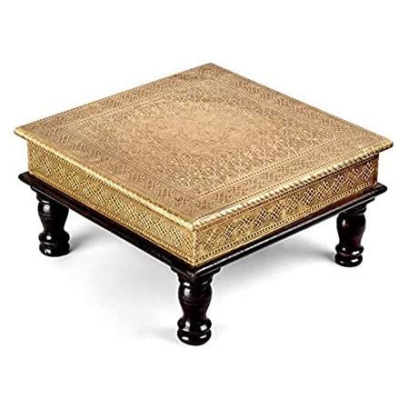 Indian Table, Stool Ottoman, Pooja Room Door Design, Reclaimed Wood Coffee Table, Room Door Design, Indian Furniture, Small Stool, Low Table, Low Stool