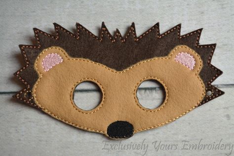 Hedgehog Mask Hedgehog Mask, Hedgehog Animal, Bingo For Kids, Hedgehog Gifts, Animal Mask, Felt Mask, Children's Mask, Halloween Face Mask, Kids Dress Up