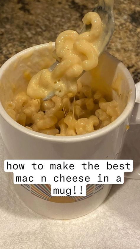 The Best Mac N Cheese, Milk Pasta, Best Mac N Cheese, Food Recipes Healthy, Best Mac, Mug Recipes, In A Mug, Tasty Baking, Sweet Snacks Recipes