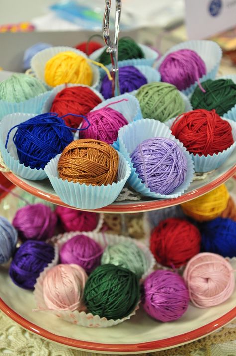 Knitting Yarn | yarn | Knitting Yarn Packaging Ideas, Knitting Party Ideas, Yarn Market Display, Yarn Shop Ideas, Knitting Station, Knitting Party, Yarn Decor, Yarn Display, Yarn Humor