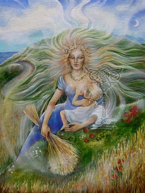 Grail Graphics | Pamela Matthews | Visionary Art Rhea Goddess, Demeter Greek Goddess, Earth Goddess, Greek Gods And Goddesses, Hades And Persephone, Sacred Feminine, Visionary Art, Sacred Art, Greek Goddess