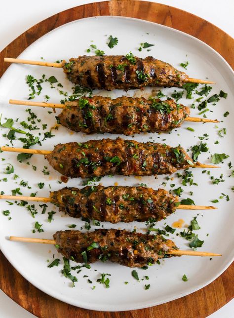 » Moroccan Kefta Kabobs Chicken Kefta Kabobs, Kefta Kabob Recipe, Kefta Recipe, Kefta Kabob, Moroccan Kefta, Moroccan Beef, Tagine Recipes, Course Ideas, Beef Kabobs