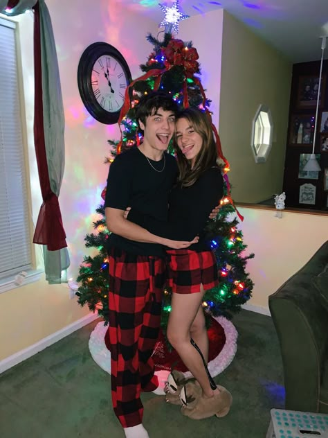 Couple Goals, A Man, Pajamas, Christmas Tree, Christmas