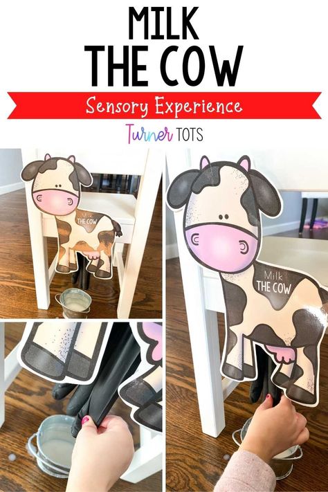 Farm Craft Activities, Farm Theme Ideas For Preschool, Milk The Cow Preschool Activity, Cow Milking Activity For Kids, Milking Cow Activity Preschool, Fun Farm Activities Preschool, Milk The Cow Activity, Fine Motor Farm Activities For Toddlers, Farm Themed Activities For Toddlers