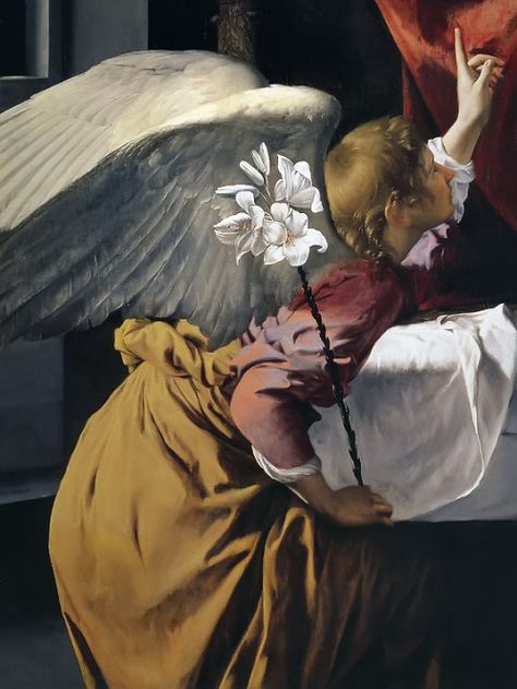 poboh: Annunciatio, (detail) Orazio Gentileschi. Italian Baroque Era Painter, (ca.1563-1639) Orazio Gentileschi, Ken Wilber, Baroque Era, Baroque Painting, Italian Baroque, Rennaissance Art, Archangel Gabriel, Baroque Art, Angels Among Us