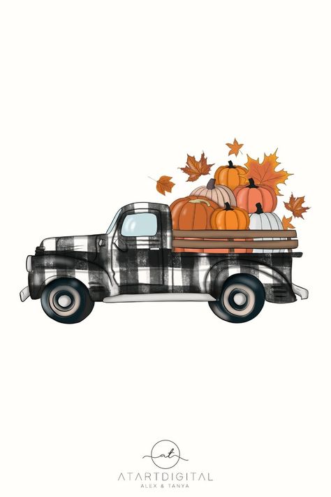 Fall Truck Clipart, Cute Fall Clip Art, Cute Fall Images, Autumn Pics, Autumn Clip Art, Nice Tattoos, Random Products, Fall Clip Art, Computer Board