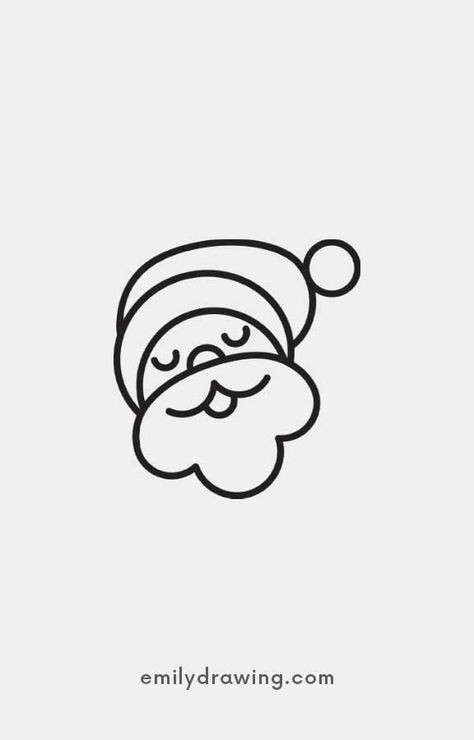 Learn to draw a simple Santa face with this easy-to-follow minimalistic design. Great for holiday doodles and creative projects. Santa Easy Drawing, Simple Santa Drawing, Santa Claus Drawing Easy, Practice Drawing Hands, Santa Drawing, Holiday Doodles, Santa Claus Drawing, How To Draw Santa, Flying Reindeer