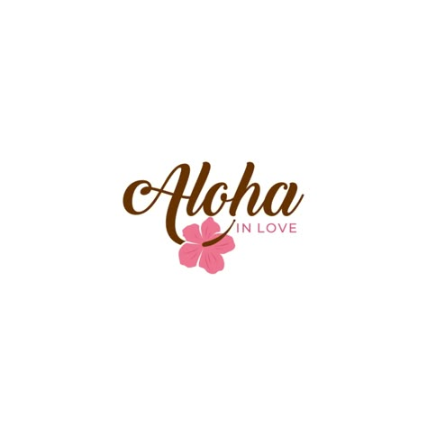 Design #3 by ⭐️ star.desinz ⭐️ | Hawaii Focused Logo Design for the Wedding Market Hawaiian Logo Design Ideas, Hibiscus Logo Design, Hawaii Logo Design, Tropical Logo Design, Hawaiian Logo, Market Logo Design, Hawaii Logo, Handwritten Logo Design, Focus Logo