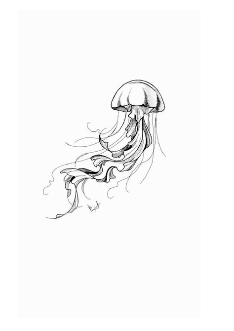 Jellyfish Small Tattoo, Minimal Jellyfish Tattoo, Tattoo White Background, Jellyfish Tattoo Thigh, Tattoo Ideas White Background, Dainty Painting Ideas, Jellyfish Hip Tattoo, Siren Tattoo Design, Jelly Fish Tattoo Fine Line