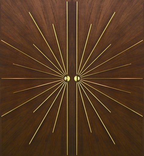 Our double radial walnut door Double Entry Door, Single Entry Doors, Art Deco Door, Wooden Main Door, Double Door Design, Double Entry, Double Entry Doors, Entrance Door Design, Wooden Door Design