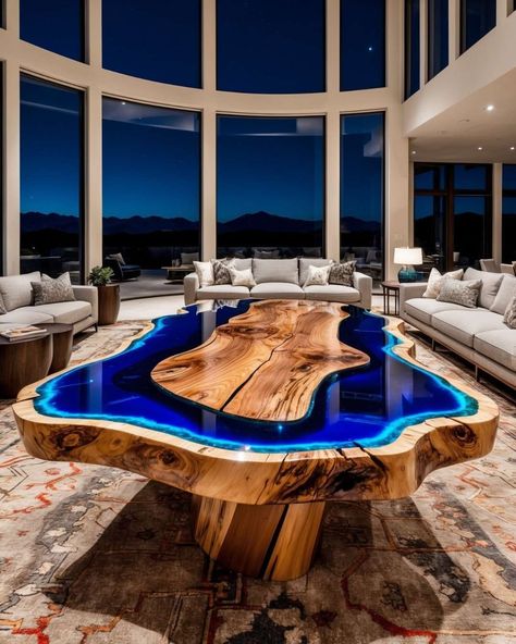 🌊 Explore the serene beauty of nature, now captured in these breathtaking ocean-inspired epoxy resin tables. Each piece is a blend of natural wood and vivid, deep-blue epoxy that transforms any space into a tranquil coastal escape. ⁣ 💖LIKE and FOLLOW me for more stunning epoxy resin creations that bring the wonders of nature into your home! #resinart #coastalliving #interiorinspo #coffeetable #interiorinspiration #interiordecorating #tranquility #interiorstyle #decorating #interiør #woodwork... Epoxy Pour, Resin Tables, Waves Of The Ocean, Resin Countertops, Meridian Idaho, Live Edge Coffee Table, Wonders Of Nature, Epoxy Resin Table, Resin Design