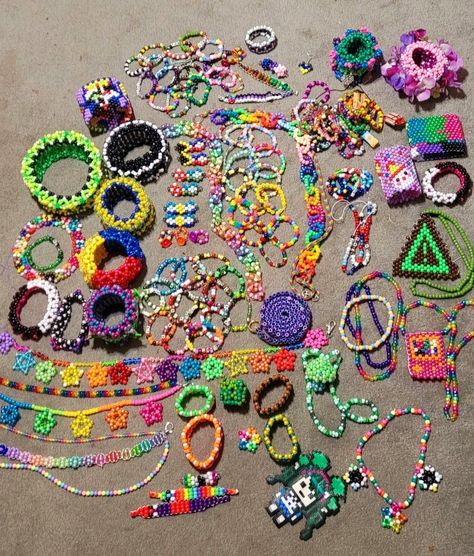 Kandi Collection, Scene Kandi, Pulseras Kandi, Kandi Cuff Patterns, Pony Bead Projects, Kandi Inspo, Diy Kandi Bracelets, Diy Kandi, Kandi Kid