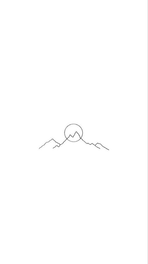 Minimal Mountain Tattoo, White Wallpaper Iphone, Berg Tattoo, Mountain Tattoos, Minimalist Drawing, Mountain Tattoo, Line Art Tattoos, Top Tattoos, Waves Tattoo