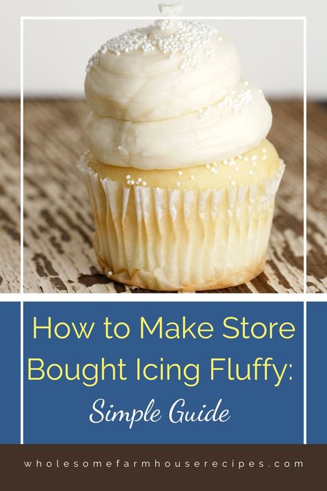 Do you want to make your store bought icing fluffy? It’s so convenient to use a can of frosting. When it comes to cake decorating, Icing For Cakes, Make Frosting, Fluffy Icing, Frost A Cake, Store Bought Icing, Whipped Icing, Homemade Buttercream Frosting, Fluffy Frosting, Store Bought Frosting