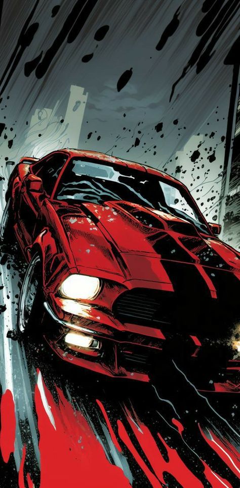 Mustang Art, Mustang Wallpaper, Automotive Illustration, Jdm Wallpaper, Cool Car Drawings, Automotive Artwork, Car Artwork, Cool Car Pictures, Mustang Cars