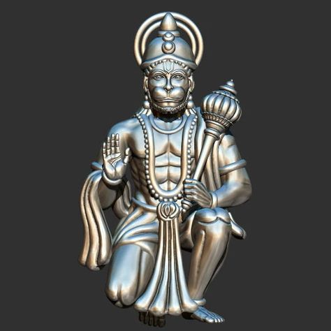 3D Lord Hanuman, also known as Hanumanji or Bajrangbali, is a prominent deity in Hinduism. Lord Hanuman Pendant Gold, Hanuman Dollar Gold, Hanuman Locket, Lord Anjaneya, Silver Idols, Hanuman Jayanthi, Gold Reference, God Pendant, Chain Locket