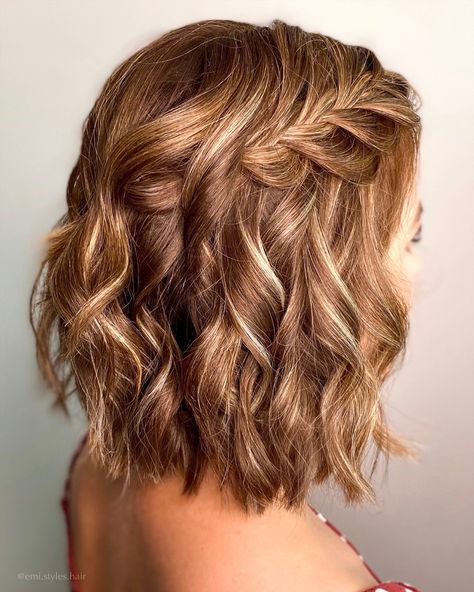 Wedding Hair With Braid, Prom Hairstyle, Messy Curls, Guest Hair, Prom Hairstyles For Short Hair, 2024 Prom, Hairstyle Inspiration, Bridesmaid Hair Short, Peinados Fáciles Para Cabello Corto