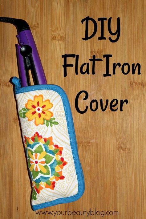 DIY Flat Iron Cover From a Dollar Store Hot Pad #travelhacks #dollar #store #travel #hacks Flat Iron Holder Diy, Hot Pads Diy, Flat Iron Holder, Get Healthy Hair, Upcycle Crafts, Hair Hack, Crafts For Teens To Make, Best Hair Care Products, Iron Holder