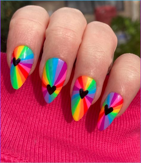 858Unleash your unique style with our trendy and affordable nail accessoriesClick the link below to shop nownail nailtrend nailaccessories Boho Rainbow Nails, Feature Nail, Rainbow Nails Design, Rainbow Nail Art, Rainbow Nail, Long Press On Nails, Orange Stick, Painted Rainbow, Acrylic Press On Nails