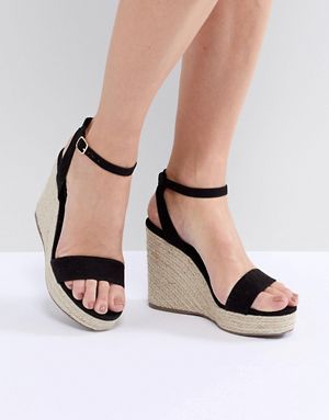 Black Shoe Boots, Hak Tinggi, Elegant Heels, Women Shoes Online, Wedge Pumps, Espadrille Wedge, Wedge Espadrille, Boots For Sale, Espadrilles Wedges