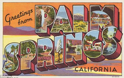 Vintage Palm Springs, California Postcard, Vintage Postcards Travel, Printable Postcards, Palm Spring, Palm Springs California, Travel Postcard, Postcard Art, Images Vintage