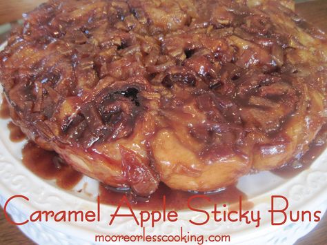 Apple Sticky Buns, Caramel Topping, Sticky Buns, Incredible Recipes, Sweet Roll, Apple Desserts, Brunch Party, Caramel Apple, Salted Butter