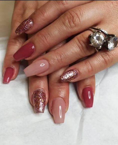 Rose Gold And Brown Nails, Gold And Brown Nails, Brown Nails, Mani Pedi, Nails Design, Nail Designs, Rose Gold, Nails, Makeup