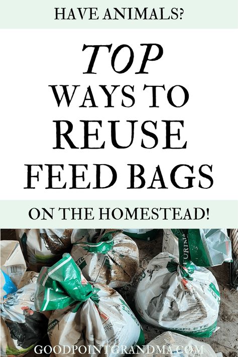 Plastic Bag Repurpose, Recycled Feed Bags, Grain Bags Repurposed, Recycle Feed Bags, Feed Bags Repurposed Diy, Repurposed Feed Bags, Feed Bag Crafts, Feed Bags Repurposed, Feed Sacks Ideas