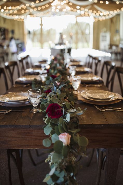 Burgundy Backyard Wedding, Burgundy Greenery Wedding, Burgandy Wedding Decorations Rustic, Fall New England Wedding, Wedding Table Burgundy, Burgundy Barn Wedding, Burgundy Rustic Wedding, Rustic Burgundy Wedding, Bridesmaid Dresses Red