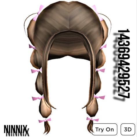 Braids With Pink, Code Brookhaven, Yk2 Outfits, Brookhaven Codes, Roblox Hair, Blonde Dreads, Hair Codes, Code Roblox, Outfits Roblox