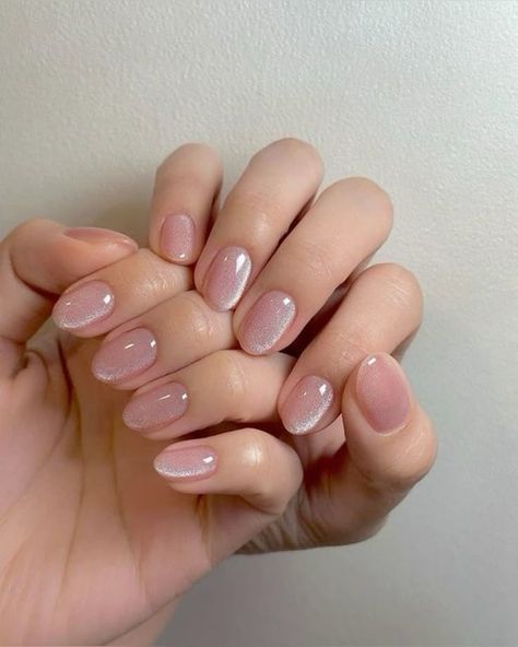 Embrace the elegance of soft light feminine nails with delicate pink and milky white shades. Perfect for a polished, natural look, these shiny, almond-shaped nails add a touch of grace to any style. From glossy pinks to subtle milky whites, discover nail designs that radiate femininity and sophistication. Whether you're looking for a minimal, chic manicure or a soft glam vibe, these light, glossy nails are the ultimate in timeless beauty. Follow for daily nail inspiration, trendy designs, and feminine nail care tips to keep your hands looking flawless! Christmas Nails For Pale Skin, Cute Nails For Pale Skin, Simple Gel Manicure Short Nails, Nail Color Pale Skin, Nails For Pale Hands, Pale Skin Nails, Nails Pale Skin, Cat Eye Almond Nails, Nails For Pale Skin