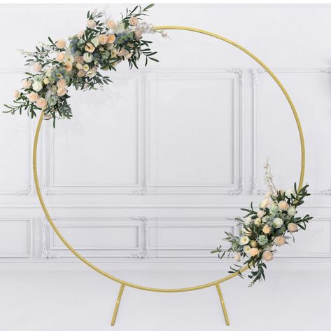 Graduation Photo Background, Balloon Garland Birthday, Wedding Arch Metal, Circle Wedding Arch, Round Arch Backdrop, Gold Balloon Arch, Balloon Arch Stand, Balloon Arch Frame, Round Arch