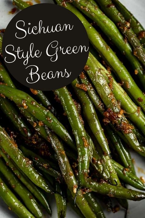 Thai Green Beans Stir Fry, Ginger Garlic Green Beans, Spicy Garlic Green Bean Recipes, Stir Fry Green Beans Asian, Chinese Stir Fry Green Beans, Green Bean Recipes Soy Sauce, Asian Garlic Green Beans, Stir Fry Sides Dishes, Stir Fry Green Beans Recipes