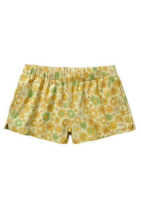 Women's Boardshorts / Surfy Birdy / Retro Daydream Floral / Chartreuse – SEAESTA SURF Surfer Shorts, Camping Outfits For Women, Greece Outfit, Board Shorts Women, Surf Shorts, Eco Friendly Fashion, Lovely Clothes, Organic Cotton Fabric, Eco Friendly Fabric