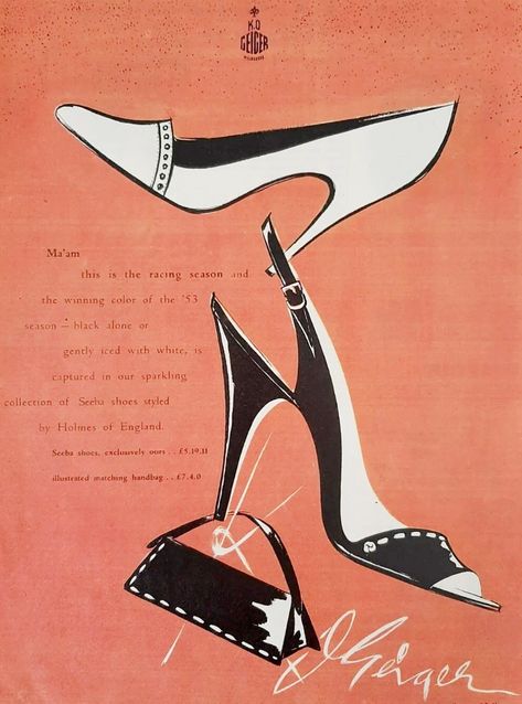 Holmes 1953 Shoe Commercial, Shoes Ads, Vintage Shoe, Vintage Shoes, Design Projects, Design