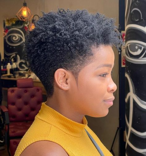 Short Tapered 4C Hairstyle Short Twa Hairstyles Tapered, Tapered Twa 4c Hair, Twa Hairstyles 4c Hair Big Chop, Buzzed Mohawk, Tapered Cut Natural Hair 4c, Short Natural Haircuts 4c Hair, Frohawk Natural Hair, 4c Pixie Haircut, Short Hair 4c