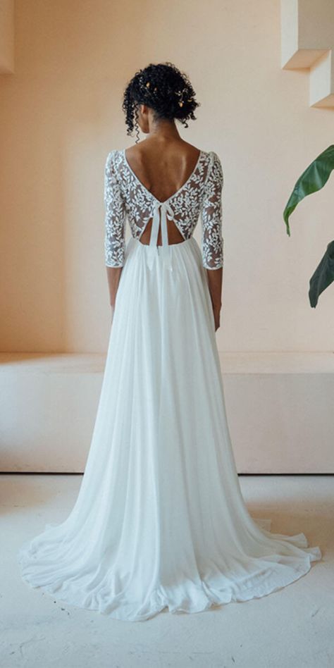 Boho Wedding Dresses With Sleeves Wedding Dresses Guide Boho 2 Piece Wedding Dress, Simple Cute Wedding Dresses, Wedding Dresses Back Detail, Boho Wedding Dress With Sleeves Bohemian Vintage Inspired, Romantic Boho Wedding Dress Bohemian Style, Beachy Wedding Dress Boho, Tomboy Wedding Dress, Formal Evening Dresses Elegant, Boho Wedding Dresses With Sleeves